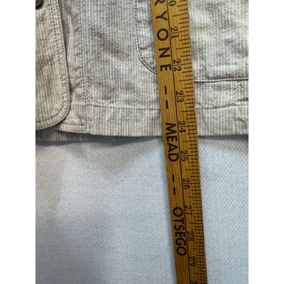 Talbots Womens Linen Blend Blazer Jacket Sze18 Beige Casual Button Front Pockets - Picture 4 of 11